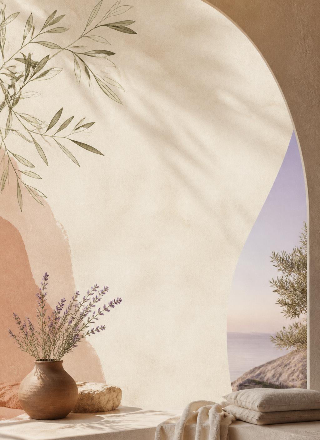 Rincón de calma con lavanda, cerámica y luz de verano en una casa maragata
